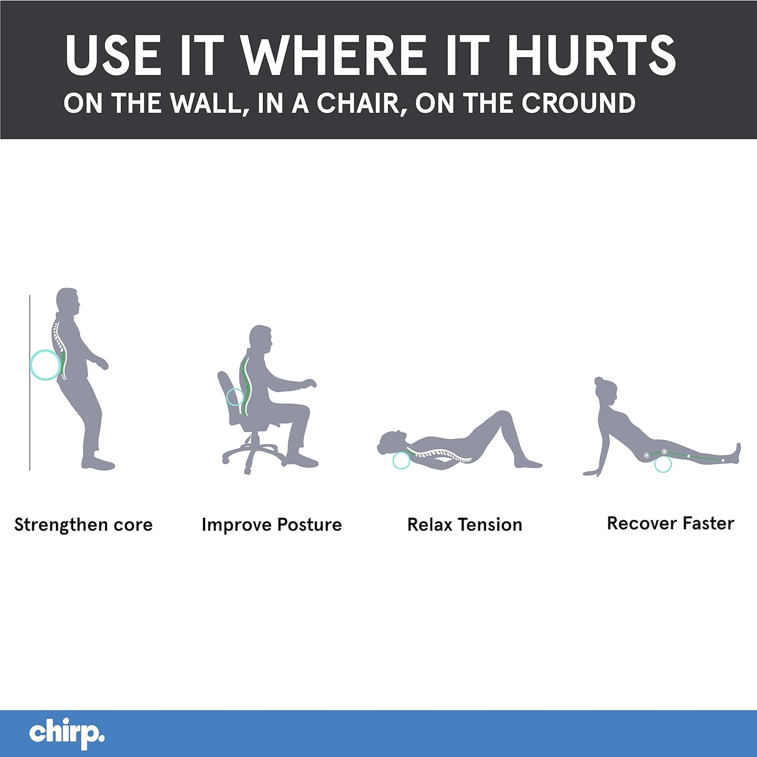 Chirp Wheel+ for Back Pain Relief - 6" : Sports & Outdoors
