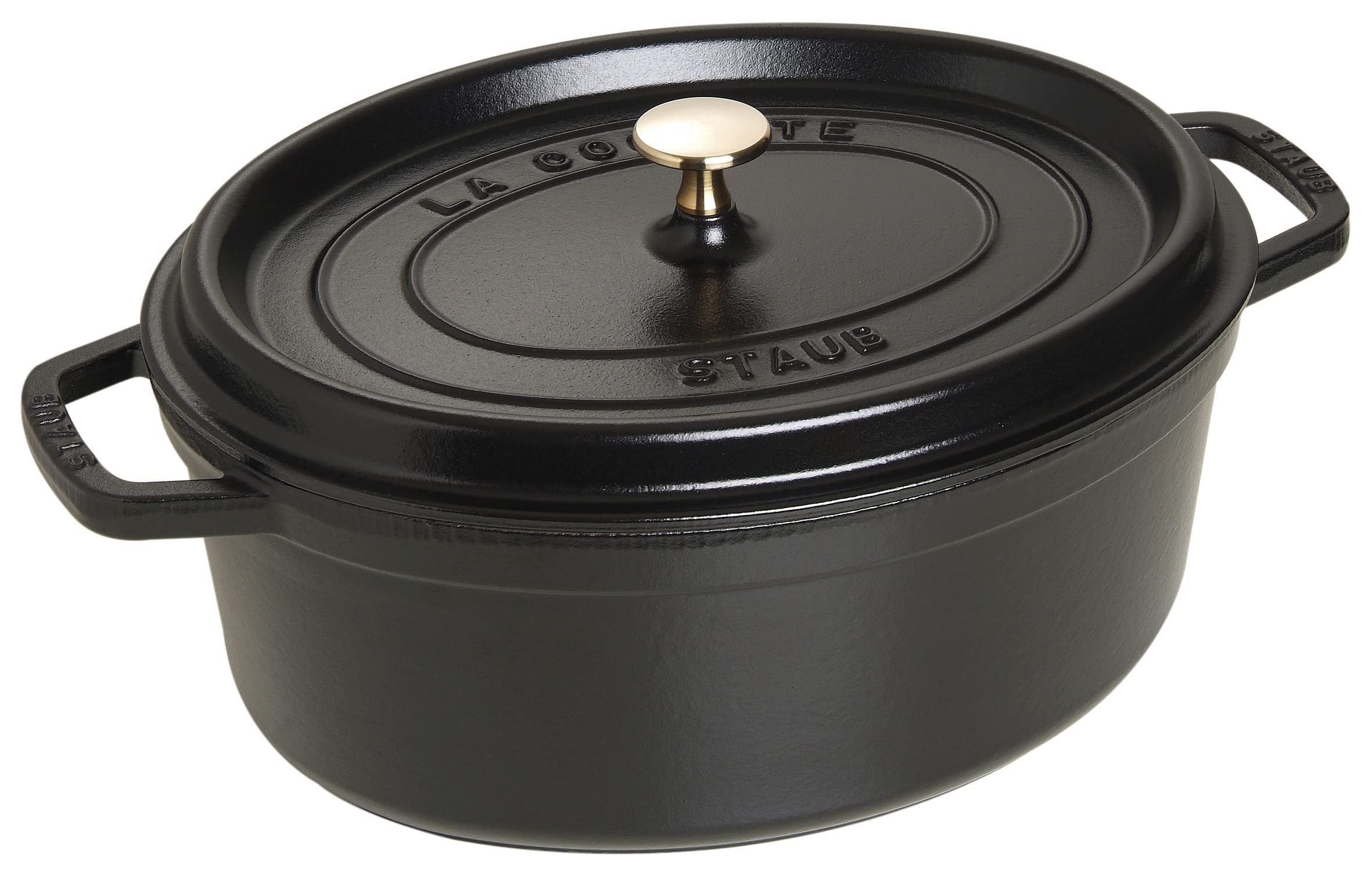 Staub Cast Iron Roaster/Cocotte, Oval 41 cm, 12 L, Black