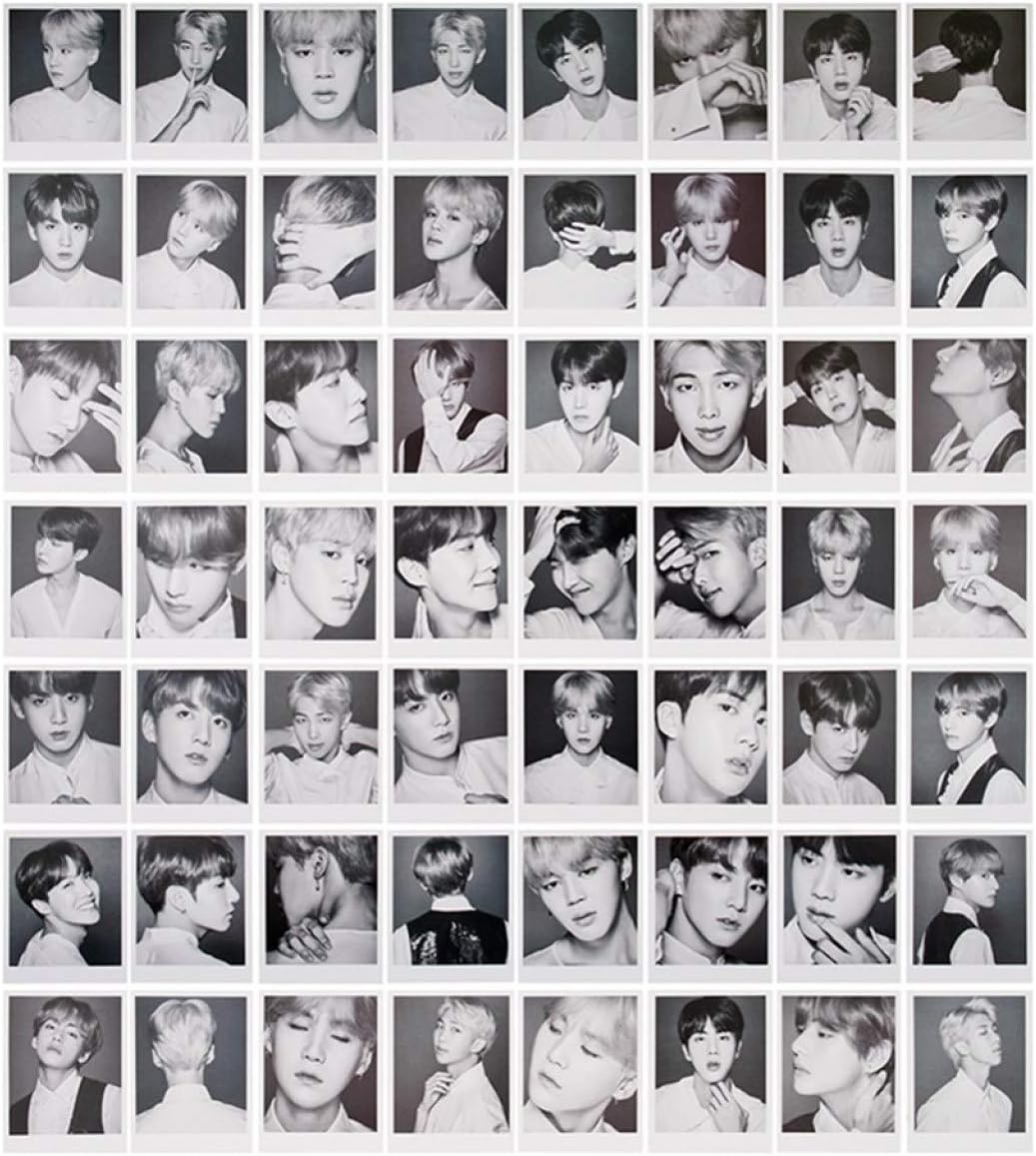 XINGSd Good-Looking 56Pcs/Set New Kpop BTS Lomo Cards Collective Photocard Poster Commemorative Card Fans Gifts(None Picture Color)