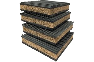 Midwest Control CP4X4-P4 4" x 4" Cork/Rubber Vibration Pad, Size Each Pad for No More Than 50 psi of Machine Weight, 7/8" Thick (Pack of 4)