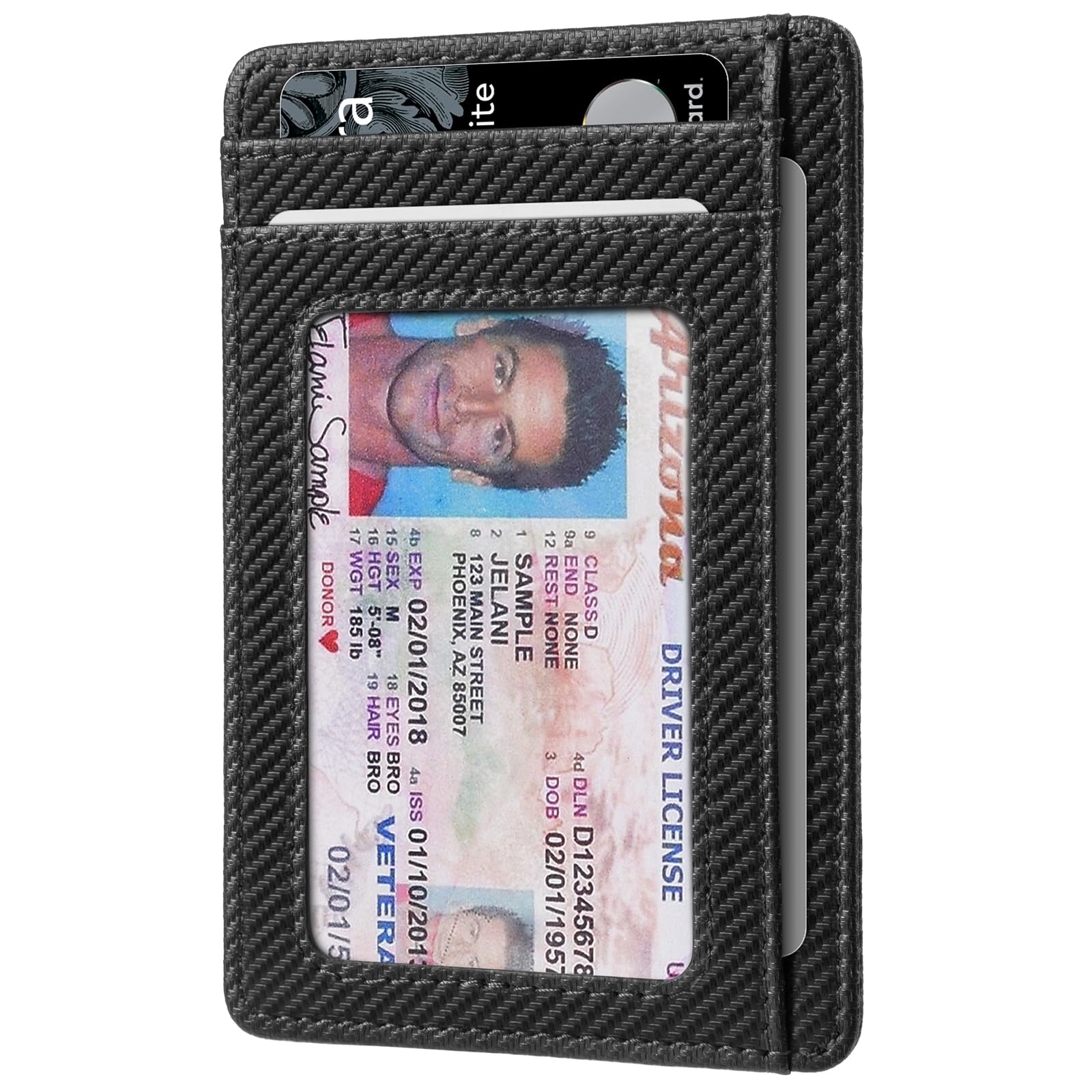 RUNBOX Slim ID Cases Minimalist Front Pocket RFID Blocking Leather Wallets for Men and Women Card Holder Wallets Gifts for men