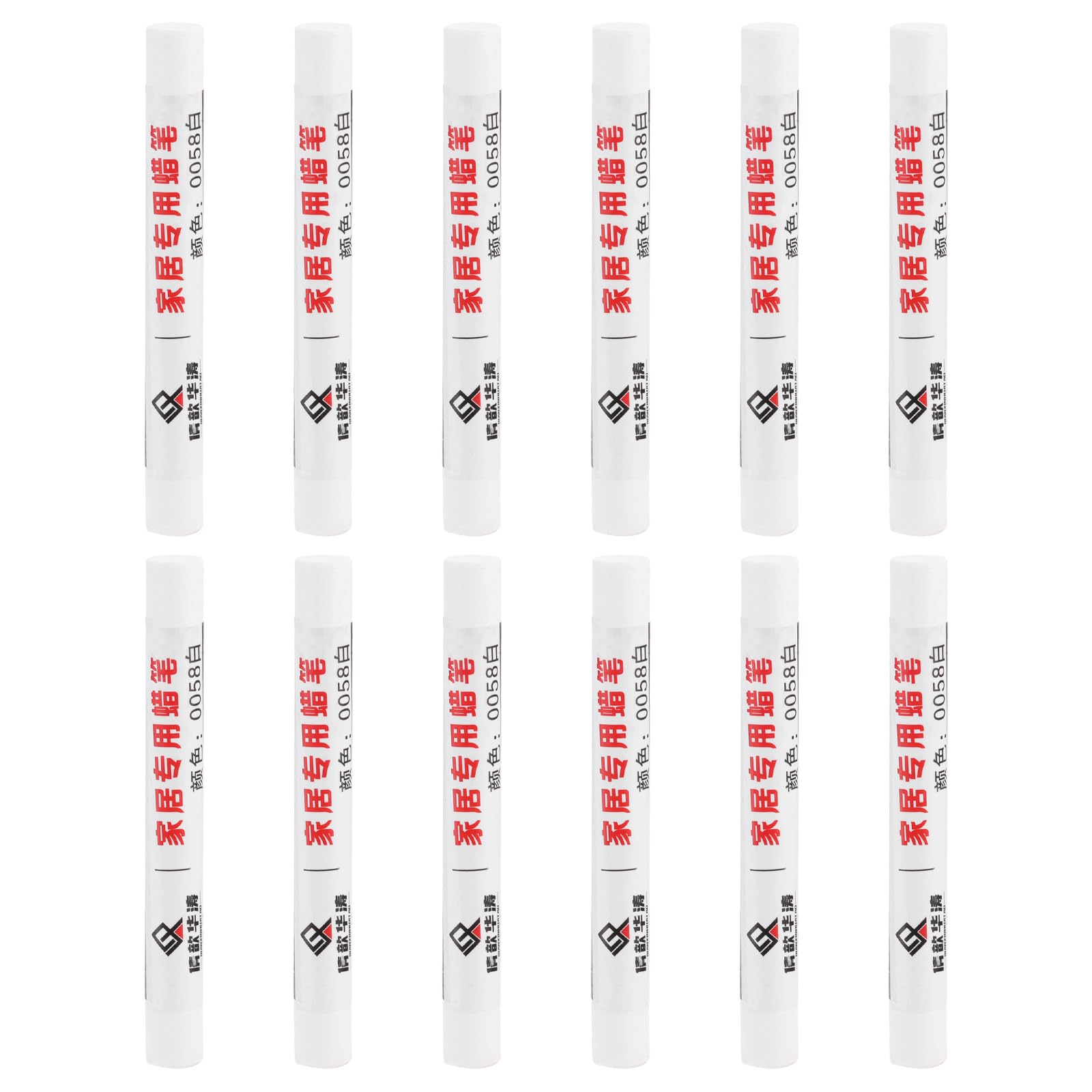 PATIKIL Furniture Repair Crayons, 12 Pcs Wax Wood Filler Sticks Wood Wax Crayons for Scratches, Wood Floor, Holes, Tables, White