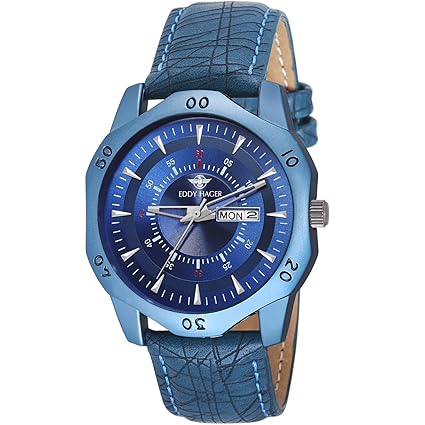 Blue Day and Date Mens Watch EH-110-BL