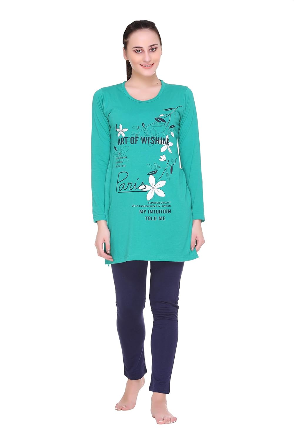 in love women's cotton full sleeves hosiery kurta(assorted)(s-6xl)