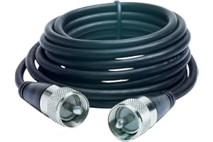 RoadPro RP-9CC 9-Feet RG58AU Cable with PL-259 Connectors for CB and Ham Radios