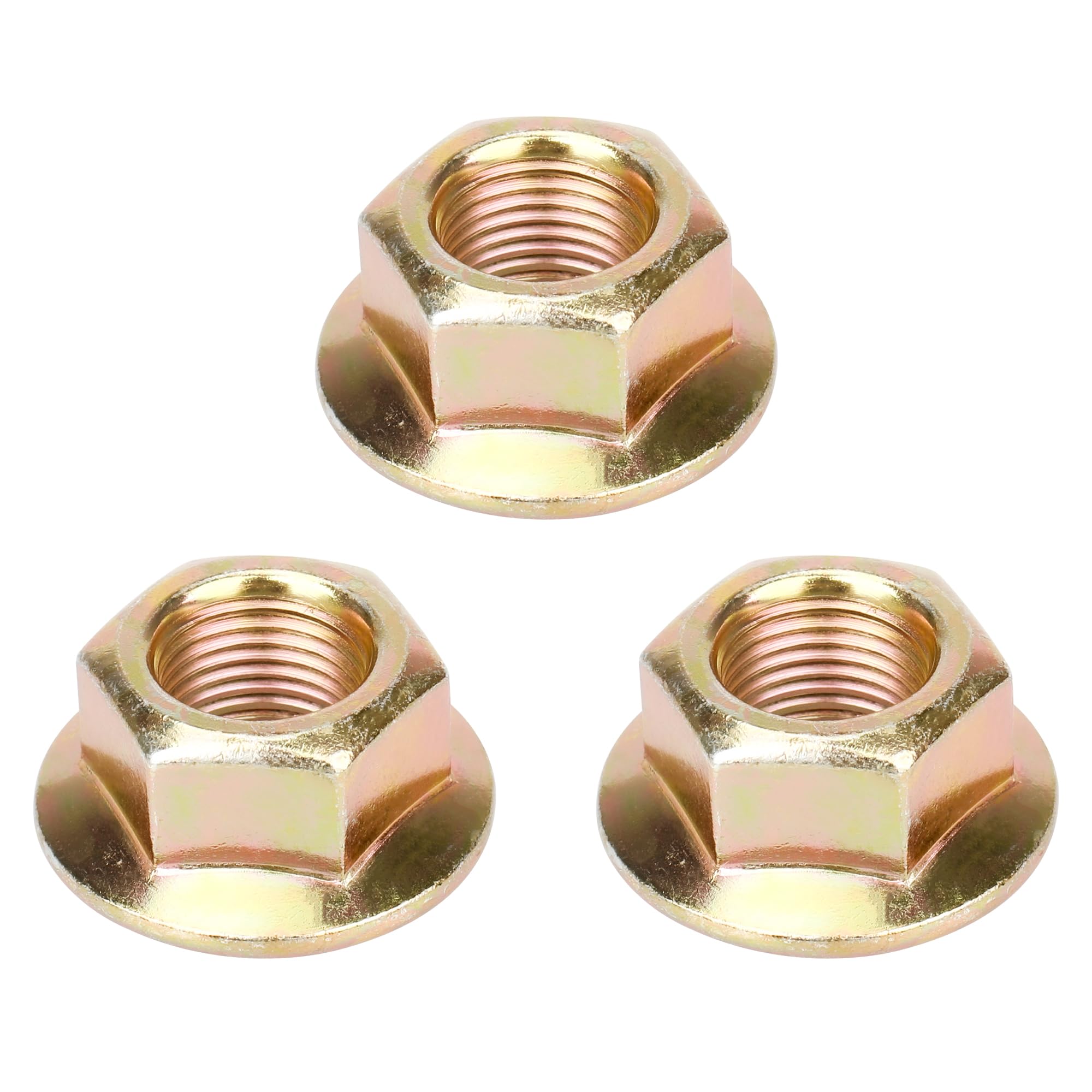 Photo 1 of Spindle Blade Nuts of Hex Flanged, Replaces 712-0417 RZT50 753-05549 912-0417 912-0417A 112-0330 285-104 Turn Mower Parts, for Cub Cadet Zero MTD Craftsman White Toro Troy Bilt Lawn Mower, 3 Pack
