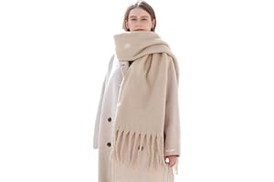 Wander Agio Winter Warm Scarf Long Pashmina Extra Large Shawls and Wraps for Women Large Blanket Scarves Solid