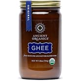 Ancient Organics Ghee - Organic Grass Fed Ghee Butter - 28 Oz (Pack of 1) | Gluten Free, Clarified Butter, Vitamins & Omegas,