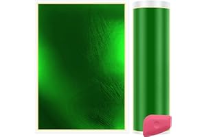 Frddiud Laser Engraving Marking Color Paper, 2 PCS Green Marking Paper, 15.3" x 10.4" Laser Engraving Paper for Fiber Laser Marking and Engraving, Laser to Engrave on Metal, Ceramics, Glass (Green)