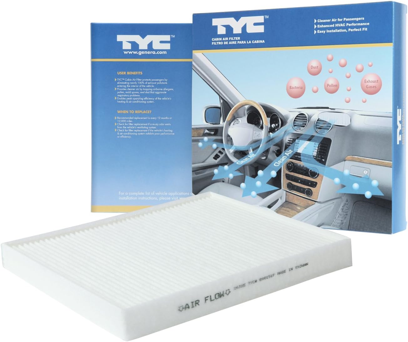 TYC 800151P Ford Taurus Replacement Cabin Air Filter, Passenger