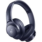 Soundcore by Anker Q20i Hybrid Active Noise Cancelling Headphones, Blue | Over-Ear, Bluetooth, 40H ANC Playtime, Hi-Res Audio, Big Bass, Transparency Mode, Customize via App, Travel, Home, Office