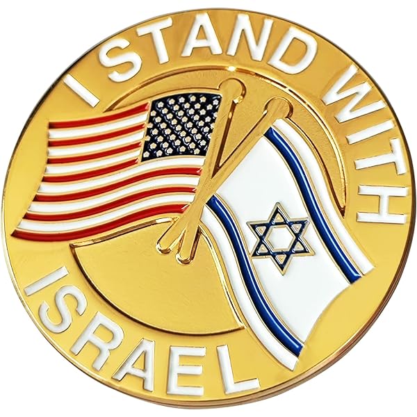 Pin De Solapa Con Banderas Cruzadas De EE.UU. E Israel - Insignia De Amistad En Esmalte Multicolor
