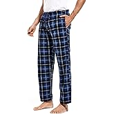 DG Hill 1Pack or 3Pack Mens PJ Pajama Pants Bottoms Fleece Lounge Pants Sleepwear Plaid PJs with Pockets Microfleece