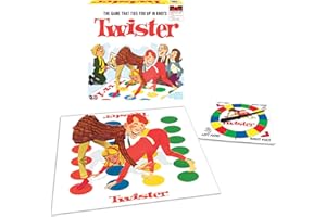 Classic Twister with Retro Design and Oversized Spinner by Winning Moves Games USA, Party Game for 2-4 Players, Indoor and Outdoor Fun for Kids Ages 6+