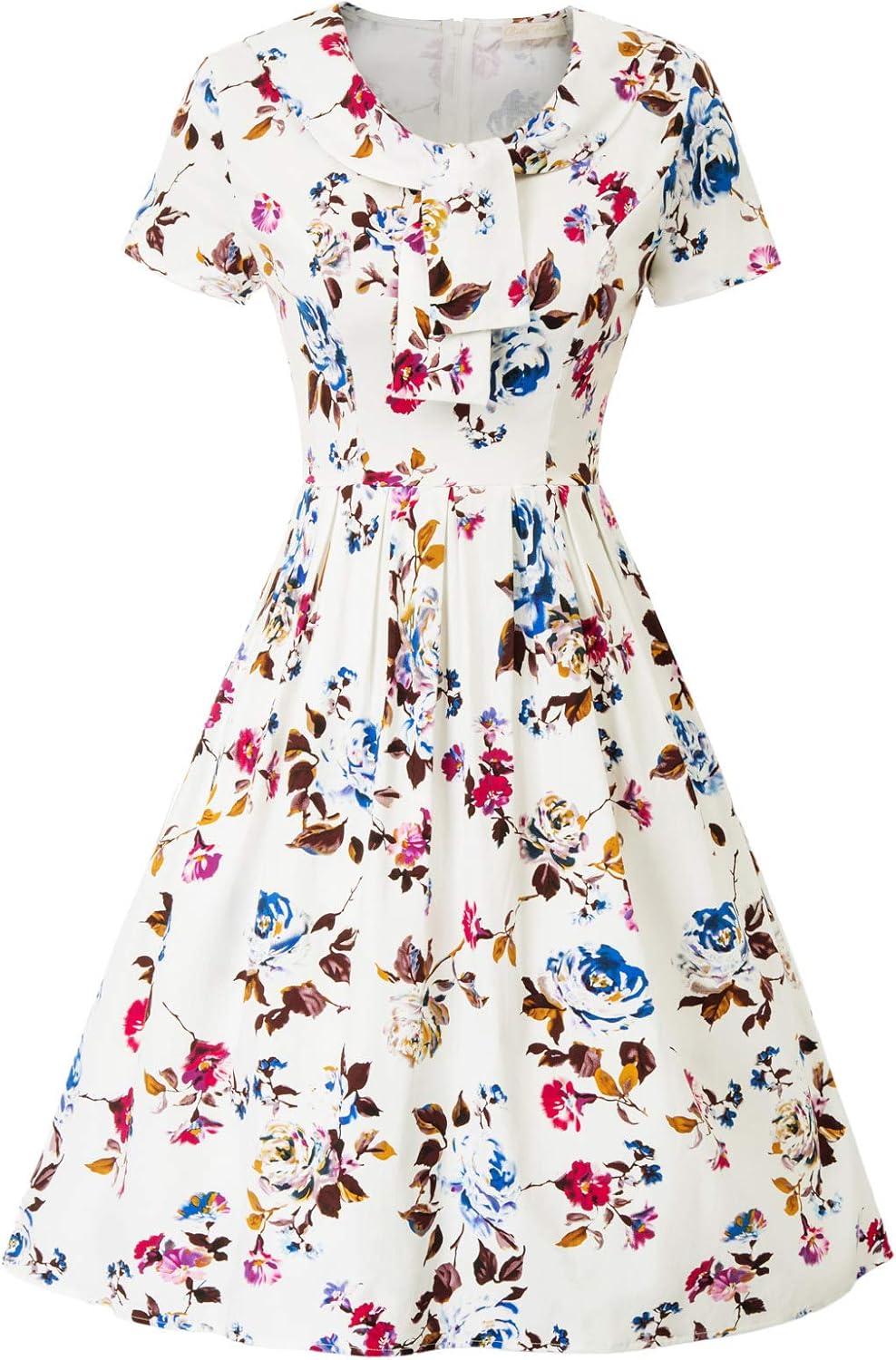 Belle Poque Women's 50s Vintage Retro Rockabilly Dress Flower Dress