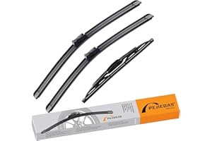 PEJIEDAS 3 Wiper Blades for GMC Terrain 2010-2017 Chevy Equinox 2010-2017, Front Wiper Blades + Rear Wiper Blades, OE Original Style (24" + 17" + 13" - Pack of 3)