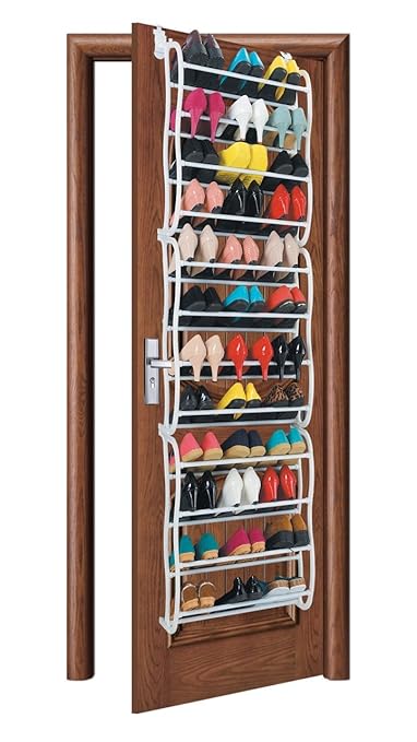 KEPLIN Schuhregal, für 36 Paar Türen, zum Aufhängen weiß
