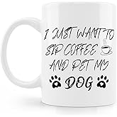 BESERH Funny Dog Coffee Mug Cup, Dog Lover Gifts for Women Men, Dogs Mom Dad Owner Gifts Ceramic Coffee Mug 11 oz