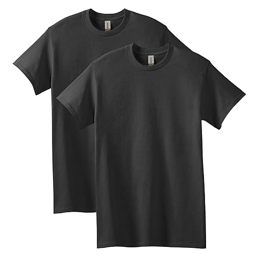 Gildan mens Gildan Men's Heavy Cotton T-shirt, Style G5000, 2-pack Shirt, Black, XX-Large US
