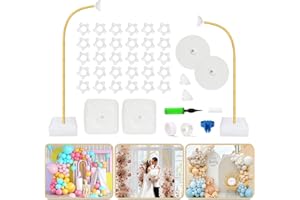 Bazen 8.2ft & 6ft Balloon Arch Kit Free Bending Shape Half Balloon Arch Stand with Base Floor Balloon Garland Stand Arch Frame Backdrop Stand for Wedding Baby Shower Birthday Yard Lawn Decorations