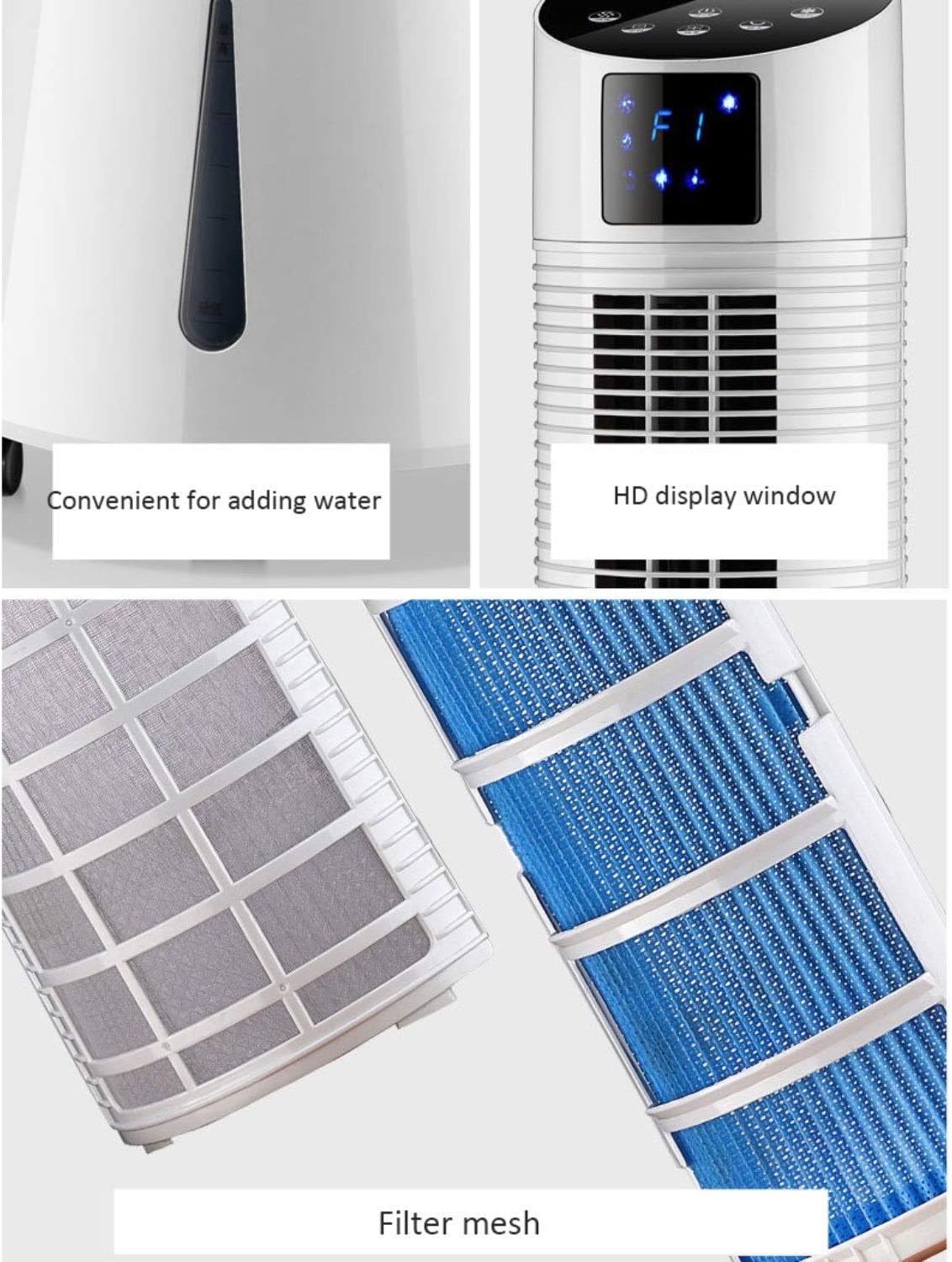 H-O Ventilador de Torre oscilante con Control Remoto: 3 Niveles de ...