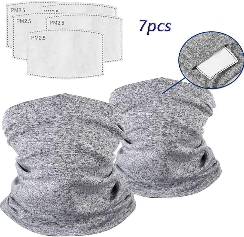 ingfuyuan Bandanas Bib Face Headband Scarf Cooling Bandans Balaclava Wide for Women Men Bandana Mask Cotton Multifunctional Headwear