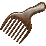 Meta-C Hair/Beard Pick/Comb – Made Of One Whole Piece Of Natural Green Sandal Wood With Fantastic Handle