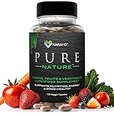 KaraMD Pure Nature | Greens, Fruit and Veggies Supplement | Vitamins, Fiber & Antioxidants | 20 Fruits and Vegetables Supplements for Energy & Digestion | Gluten Free & Vegan Friendly (30 Servings)