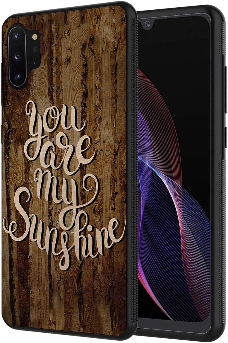 Note 10 Plus case,Slim Anti-Scratch Shockproof Silicone TPU Protective Cover for Samsung Galaxy Note 10 Plus/Note 10 Plus 5G, Wood Texture-You are My Sunshine