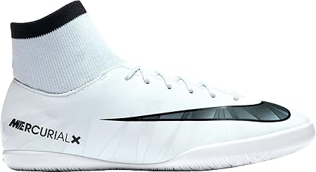 Nike Kinder Mercurial X Victory VI CR7 DF IC JR 9035 Fußballschuhe Weiß Blanc/teinte Bleue/Noir, 32 EU