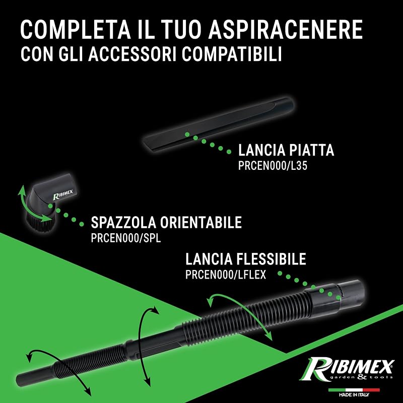 Aspiracenere Elettrico Babycen, Aspiratore Compatto da 4 L, 500 W