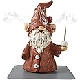 Incense Holder for Sticks, Cute Gnome Statue Incense Cone Burner Ornaments, Adorable Gnome Home Decoration, Unique Gnome Stocking Stuffers for Women Men