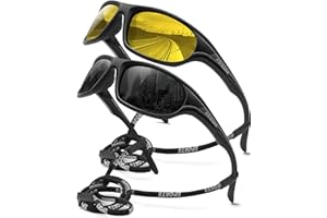 AWGSEE Polarized Sports Sunglasses for Men,TR90 Unbreakable Frame Sunglasses for Fishing Driving Cycling UV400 Protection