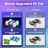Rodzon RC Car for Kids 6+ Stunt 360° Flip LED Lights 2 Batteries Blue view 8