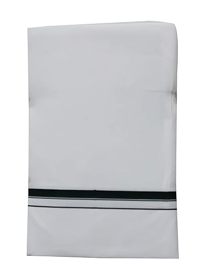 Men's Bombay Dyeing Premium 100% Cotton Double Dhoti,Size-380CM*127Cm_S111,White