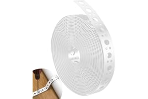 U0U 1 Inch x 30FT Metal Strapping with Holes,White Galvanized Pipe Pipe Hanger Strap,Steel Strap for Pipe Hanger Strap Support