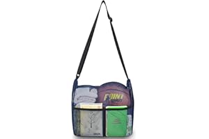 Mildbeer Gym Tote Bag, Mesh Bag Crossbody Satchel 12x6x12 for Gym Beach Ball Games Training Camping Hiking Clothes Storage