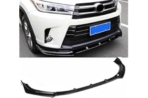 skkyoro Front Bumper Lip Spoiler 3PCS for Toyota Highlander 2017 2018 2019 Air Dam Chin Body Kit Accessories ﻿(Glossy Black, 2017-2019 Model)