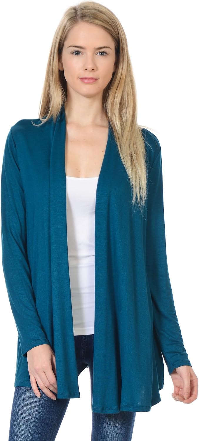Pastel by Vivienne Women's Long Sleeve Jersey Cardigan (25+ Colors/S-XL)
