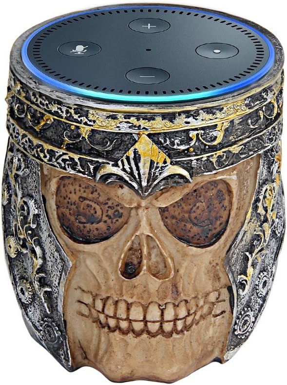 Echo Dot Case,Makibes Skull Holder for Amazon Echo Dot 2nd and 1st Generation Speaker Alexa' BFF(Small Decoration,Desktop Storage,Flower Pot,Halloween Gift)