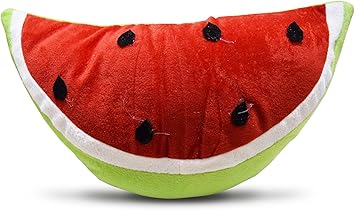 Sleep Natures Velvet Watermelon Cushion | Velvet Fabric | Soft Toys | Suitable Soft Toy for Kids | Perfect Gift for Kids Cushion