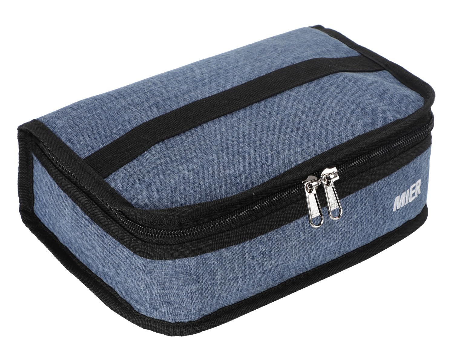 MIER Small Lunch Box Bag Food Storage Cooler Bags Insulated Travel Kit for Women and Men, Blue