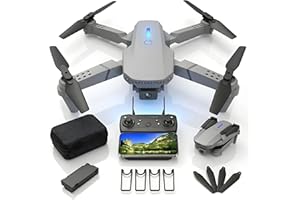 4K Dual Camera Drone - FPV Foldable Mini Quadcopter - Brushless RC Drone with Camera for Adults and Beginners - Free Carrying