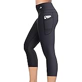 CompressionZ High Waisted Capri Compression Leggings for Women Tummy Control - Workout, Gym, Pilates, Travel, Yoga Pants