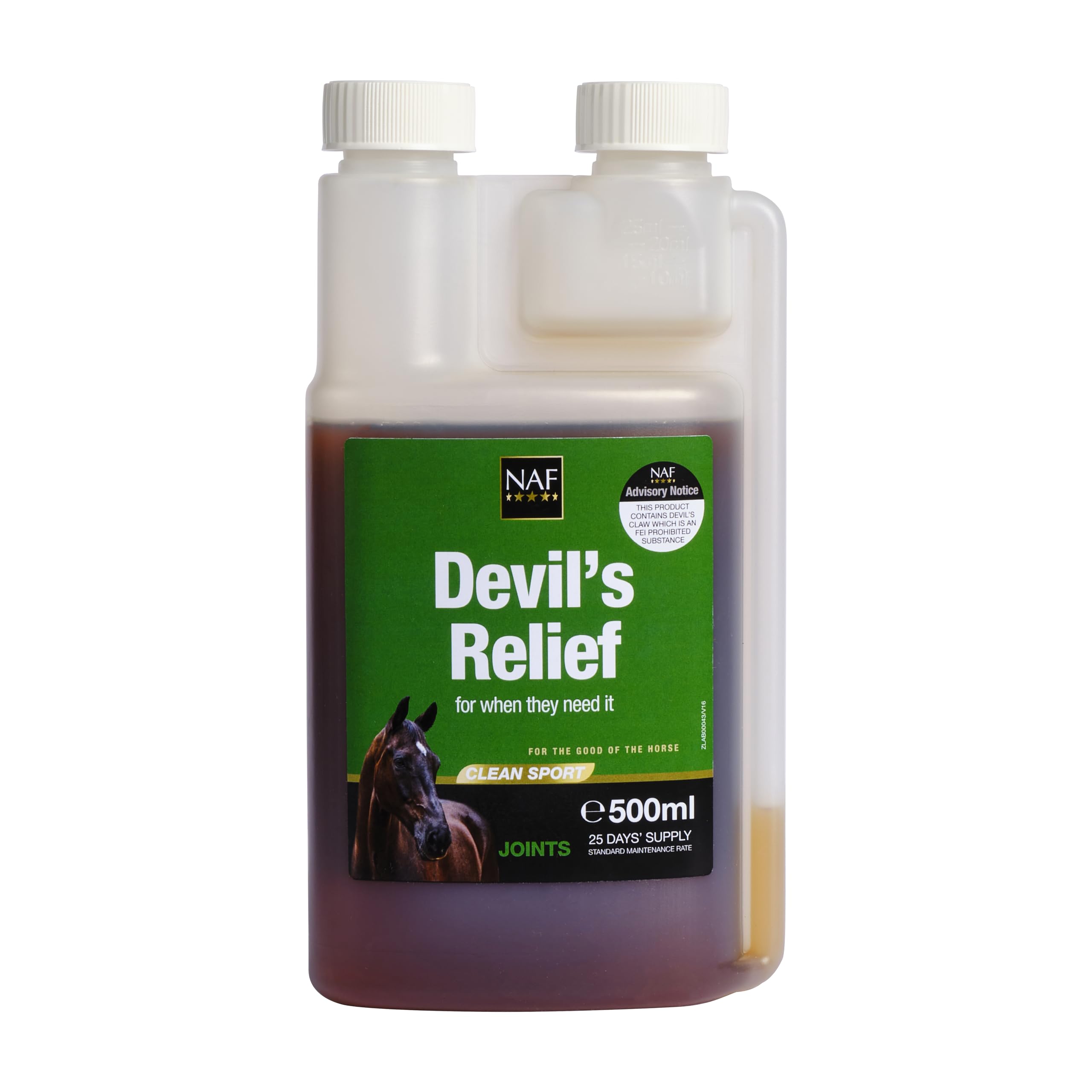 NAF Devil’s Relief 500ml – Natural Joint & Mobility Support for Horses – With Devil’s Claw, Herbal Extracts & MSM – Support for Stiffness & Aches – Ideal for Older or Active Horses