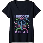 Women's EEG Tech Brainwave Electroencephalographic Technician V-Neck T-Shirt