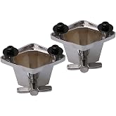 Lovermusic 2 Pieces Silver Floor Tom Leg Bracket Mount Replacement for Tom Drum Set