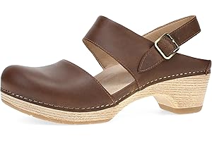 Dansko Lucia Closed-Toe Sandals for Women - Linings from Recycled Materials and Leather for Breathability- Lightweight Rubber Outsole for Long-Lasting Wear
