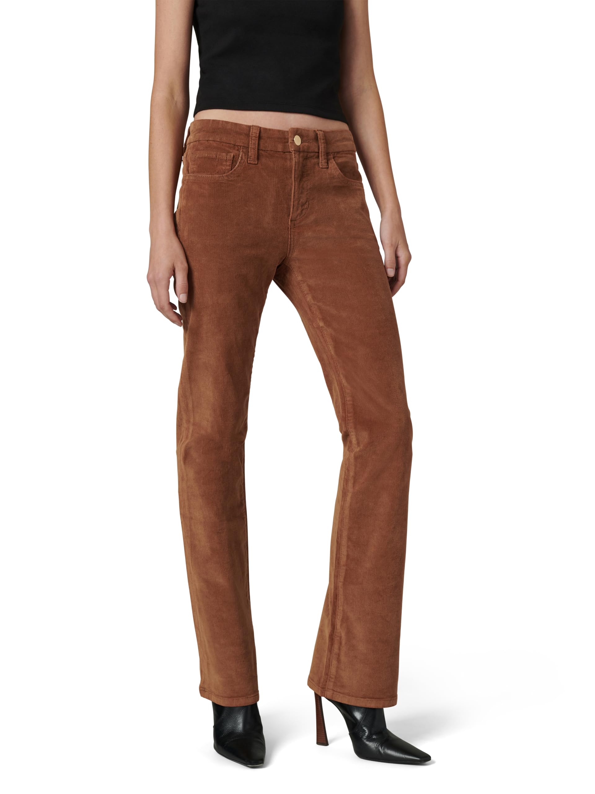 Joe’s Jeans Women’s The Provocateur Petite Mid Rise Bootcut Jean, Cambridge Brown Corduroy, 32