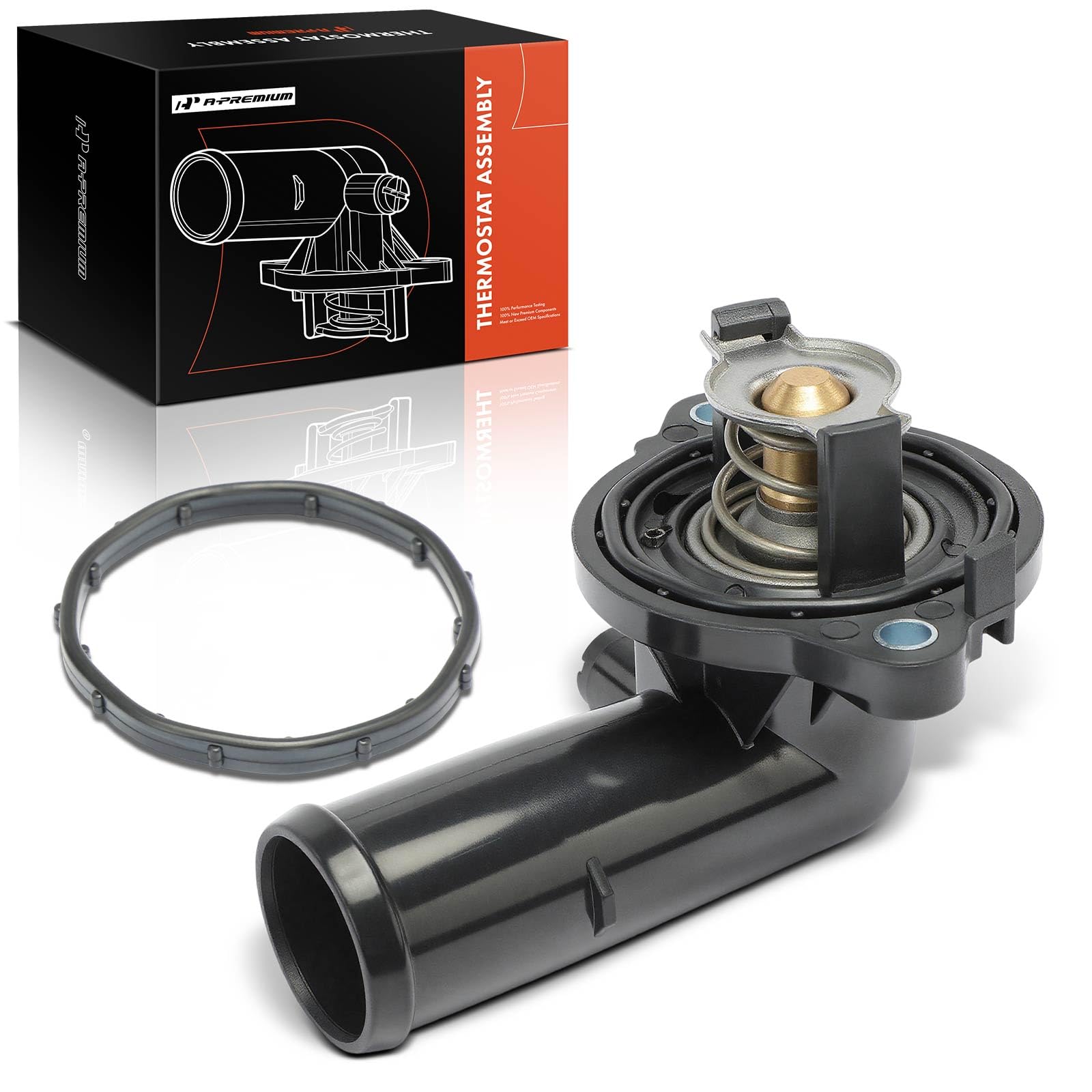 Conjunto de carcasa del termostato del refrigerante del motor A-Premium con sello
